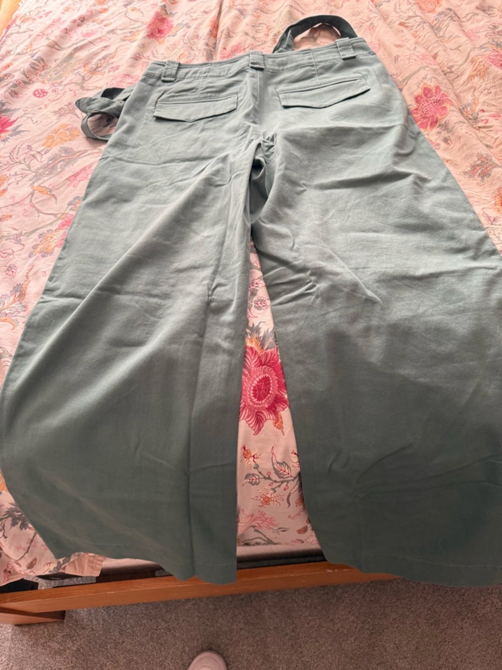 JCrew NWT High-Rise Tie-Waist Wide Leg Pants - Green - Picture 6 of 6